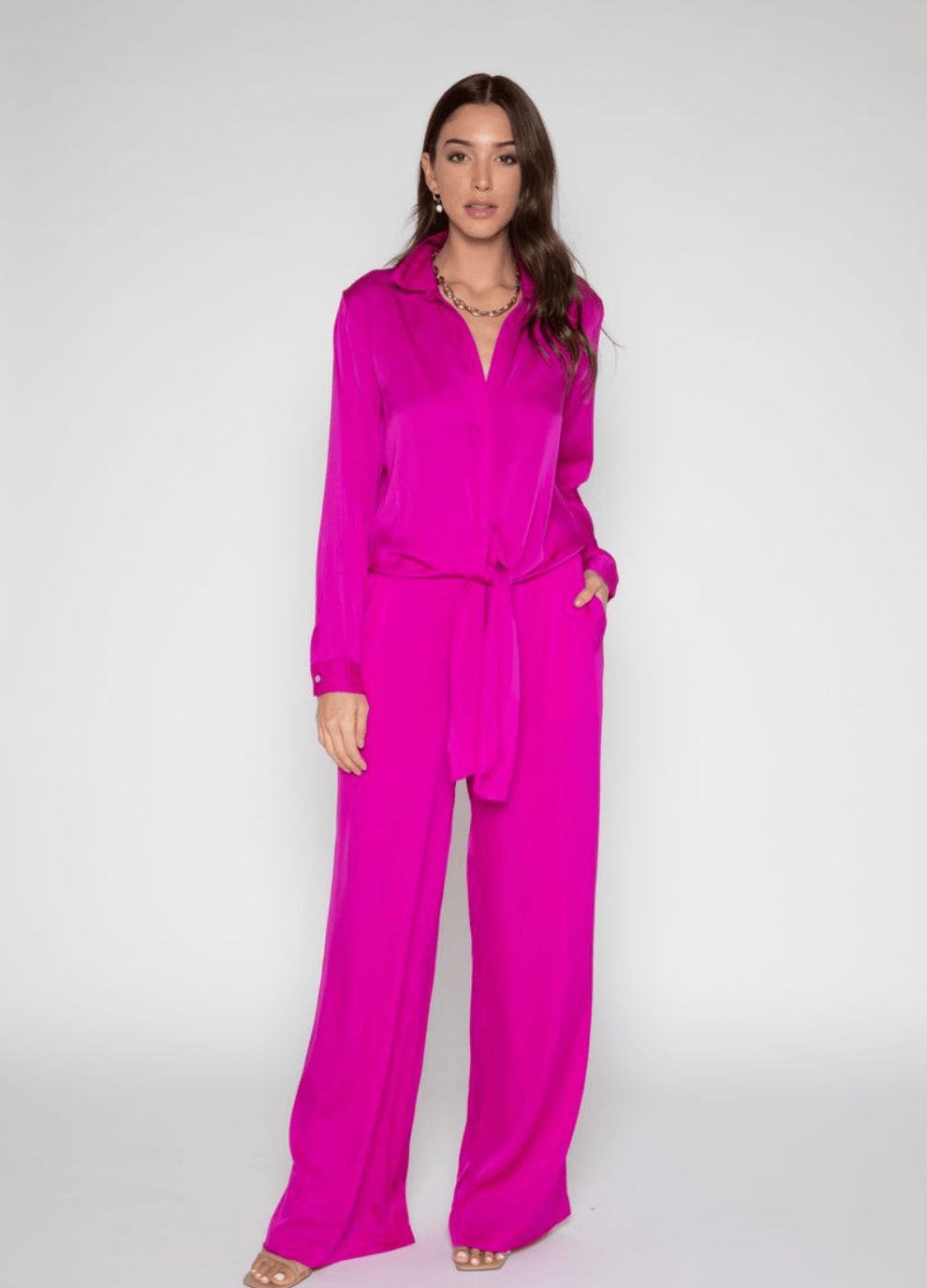 Amalfi Pants - Bougainvillea