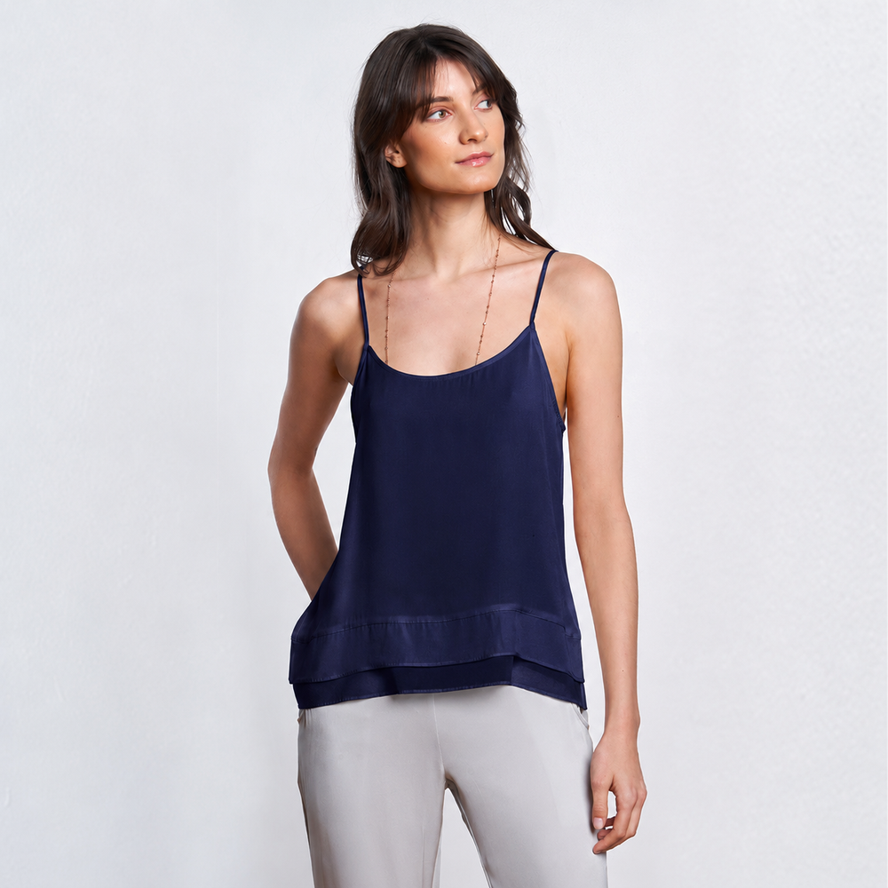 Zanzi Cami - Miami Pink, Chambre, Faded Denim, Icy Teal, Midnight Blue, Nouvelle White, Palm Beach Peony, Papaya, Periwinkle, True Blue, Ultra Violet, Vivacious Pink, Azure