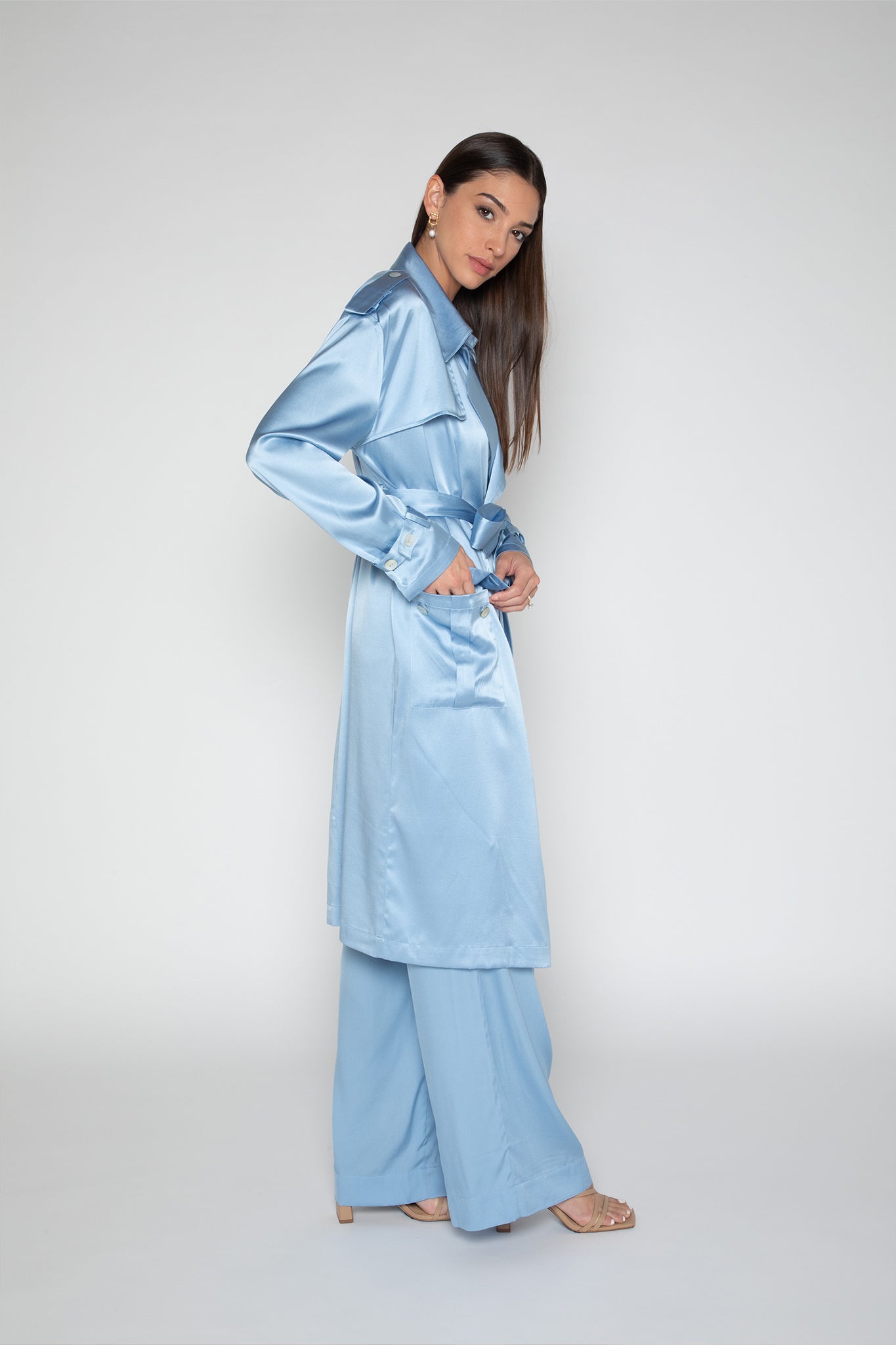 Kensington Trench Coat Chesterfield Green Size M