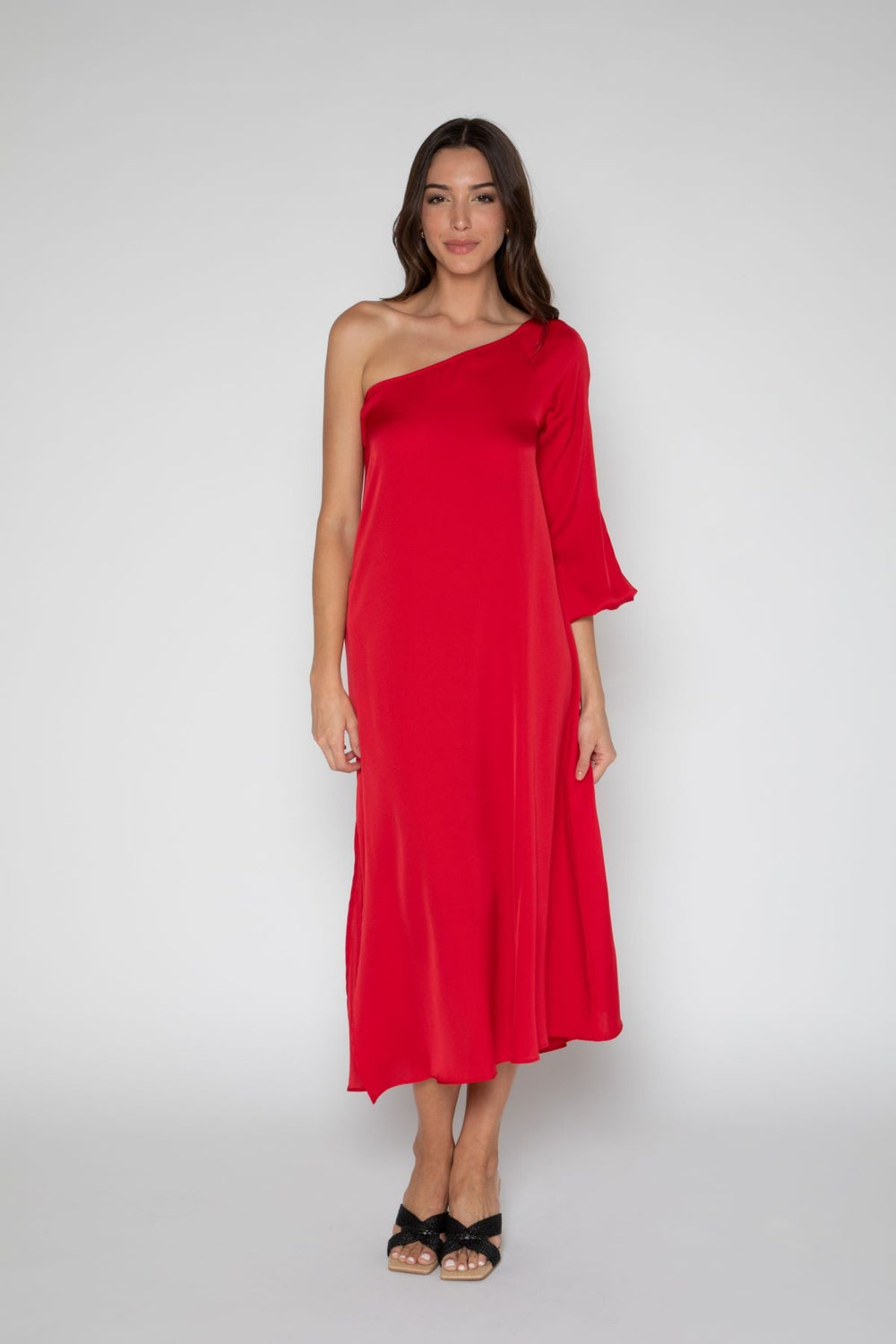 Positano Dress - Scarlet, Strelitza, Poinciana