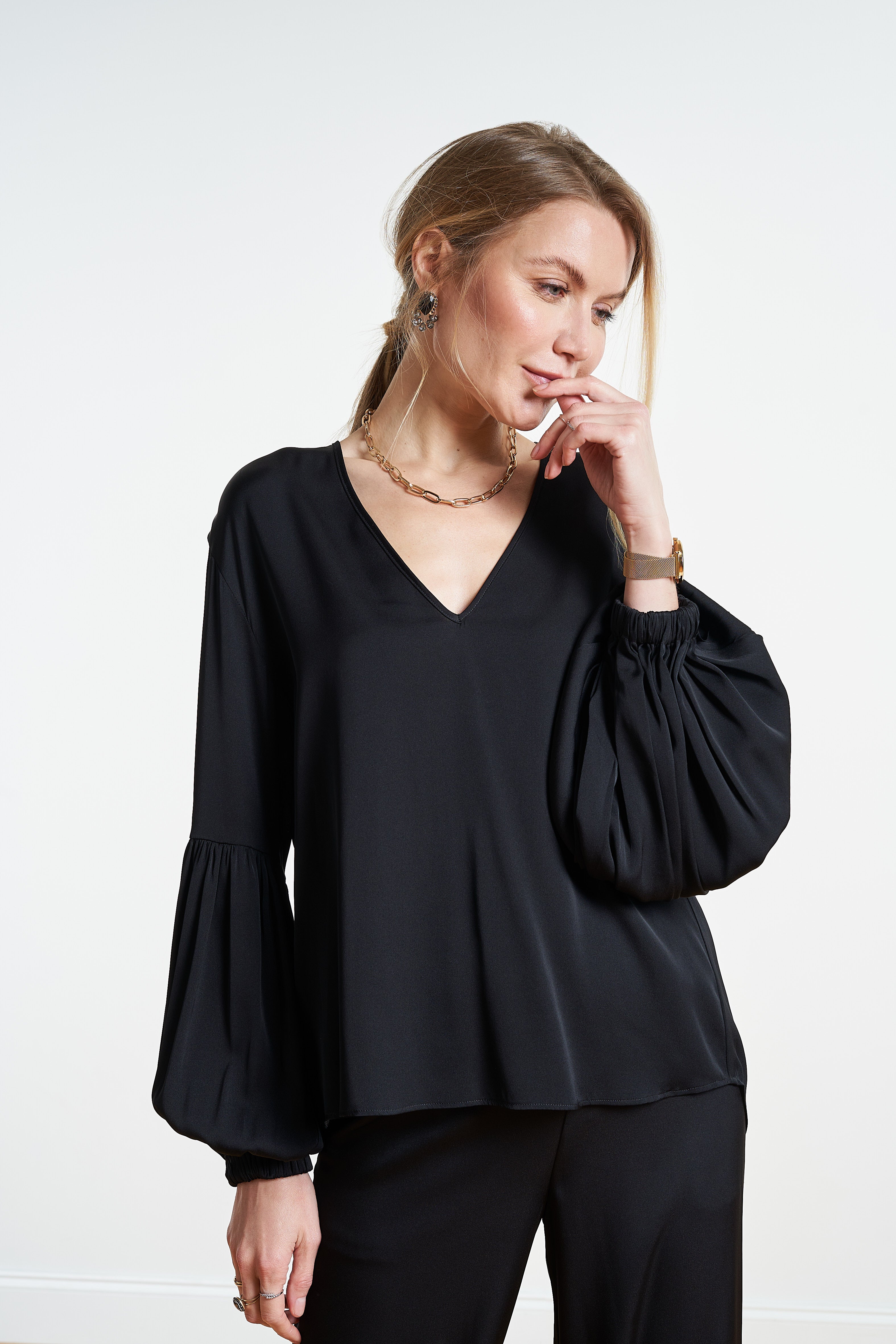 Como Blouse Nouvelle White Size M