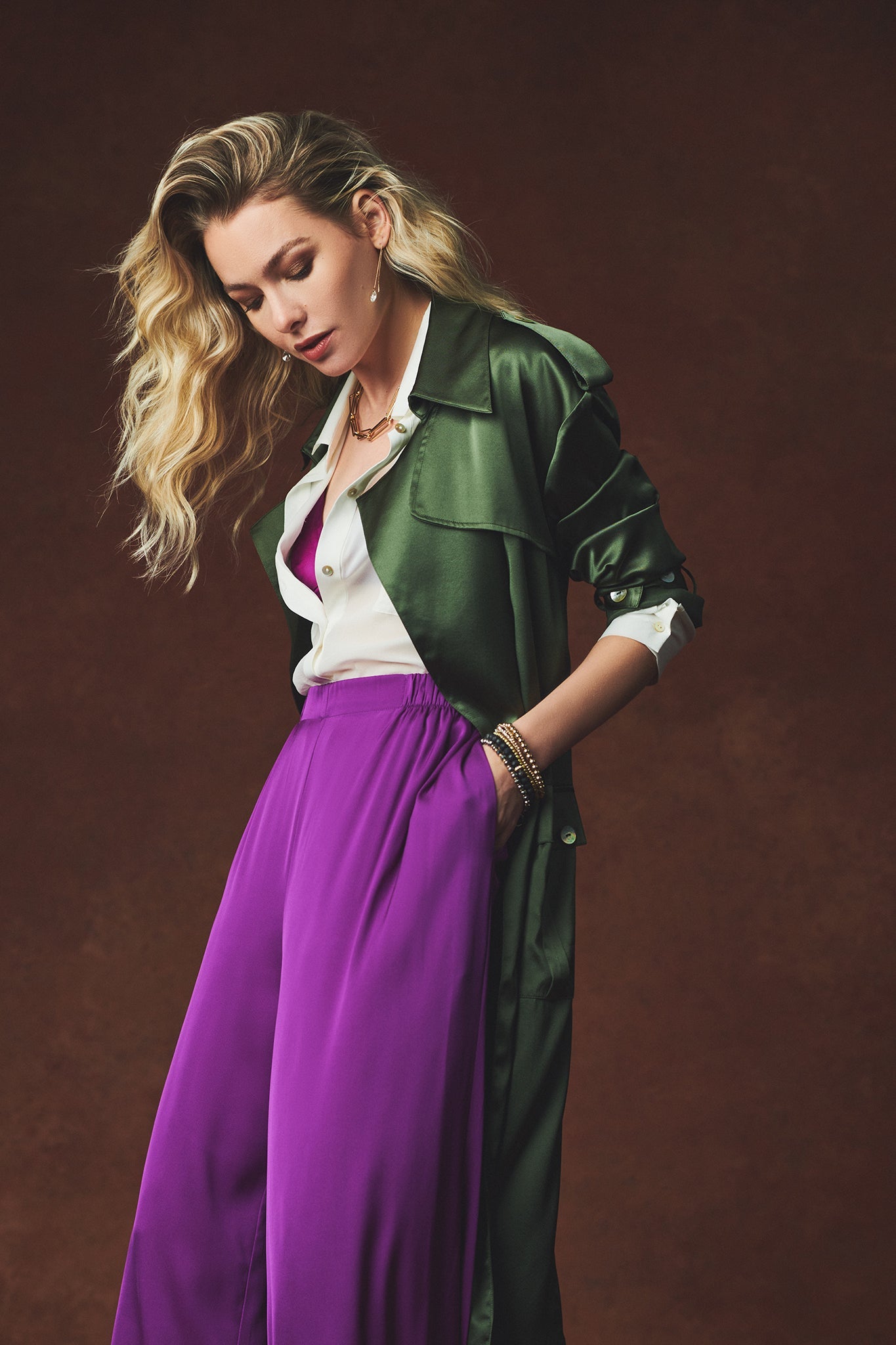 Kensington Trench Coat Aero Blue Size XS