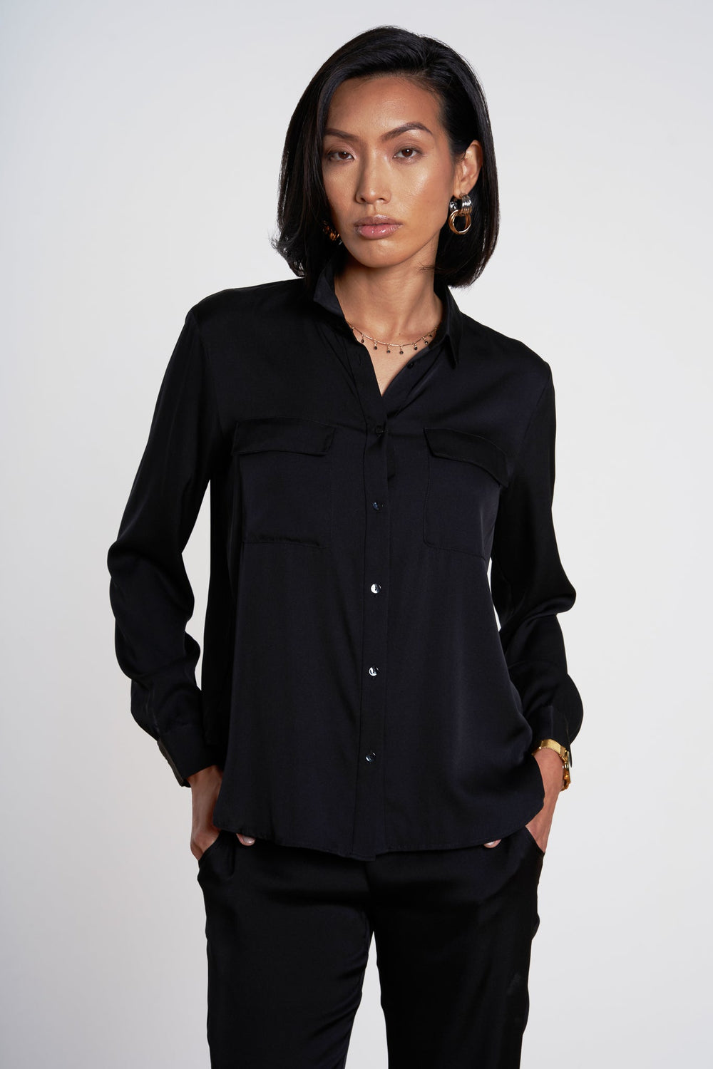 Monte Carlo Double Pocket Shirt - Noir