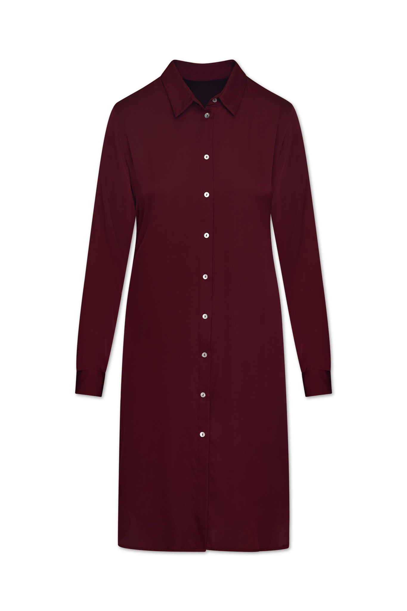 Sicily Shirt Dress Bordeaux Size L